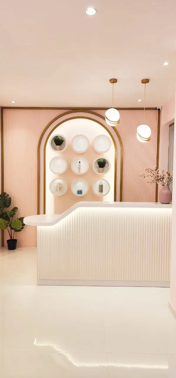 Premium reception desk designed by Inland Indoors