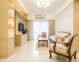 Commercial interior by top interior designers Udupi, featuring elegant lighting, stylish furniture, and a welcoming ambiance